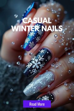 Embrace winter with cozy nail designs that match your favorite sweater. Visit my site for more creative ideas! 🧤❄️ #CozyNails #WinterBeauty #NailInspo Winter Beauty, Favorite Sweater, Winter Casual, Blue Nails, Winter Nails, Nail Inspo, Nail Designs, Nails