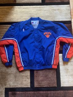 Vintage 90's New York Knicks Champion Authentic Warm Up Jacket Men XL New York Knicks, Fancy Dresses, Bronx, Nba, Mens Jackets, Men's Polo Shirt, Polo Ralph Lauren, Bathing Beauties, Jackets & Coats