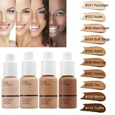 Specifications: Type: Concealer Skin Type: All skin types Shelf life: 3 years Effect: Matte Color: 8 colors can choose Benefit: Oil-control,concealer Size Type: Full size Gender: Unisex Size: 3.5*3.5*10cm/1.38*1.38*3.93'' Package included: 1 x Concealer liquid Note: 1.Please allow 1-3mm differs due to manual measurement. 2.Due to the different display and different light,the picture may not reflect the actual color of the item. Thanks for your understanding. Size: 0.42 oz.  Color: Beige. Maybelline Dream Matte Mousse, Water Based Foundation, Normal Makeup, Foundation With Spf, Apply Foundation, Moisturizing Foundation, Compact Foundation, Lightweight Foundation, How To Apply Foundation