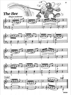 the bee sheet music for children