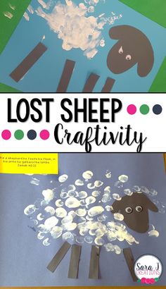 this is an easy craft for kids to do with the sheep and lambs they made out of construction paper