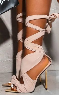 Fashion Sexy High Heel Bandage Pointed Stiletto High Heel Woman Shoes Roman Sandals Plus Size 43 Ladies Sandals Open Toe Shoes Gold Stiletto Heels, Hak Tinggi, Gold Stilettos, High Heels For Women, Tie Heels, Public Desire Shoes, Heels For Women, Super High Heels, Womens Summer Shoes