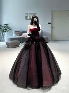 Disney Fairytale Wedding Dress, Red Long Prom Dress, Debut Gowns, Masquerade Ball Gowns, Prom Dress Ball Gown, Black Quinceanera Dresses, Black Ball Gown, Classy Gowns