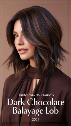 Stunning Fall Hair Colors Dark Chestnut Brunette Waves for Autumn 🍁 Brunettes Fall Hair Color, Chocolate Mohagany Hair, Fall Balayage For Black Hair, Dark Hair Color For Cool Skin Tones, 2024 Fall Hair Colors For Brunettes, Deep Autumn Balayage, Fall Asian Hair, Brunette Chestnut Hair, Brown Hilights On Black Hair Dark