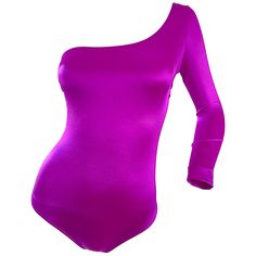 Sexy 90s DOLCE & GABBANA D&G magenta / fuchsia / purple one shoulder bodysuit unitard! Body hugging fit stretches to fit, and looks amazing on! Hidden snaps on inner crotch. Great with jeans, shorts, or a skirt. Could also be used as a one piece swimsuit. In great unworn condition. Made in Italy Approximately Size Small - Small Medium (lots of stretch) Measurements: 30-38 inch bust 22-30 inch waist Vintage Bodysuit, One Shoulder Bodysuit, Fuchsia Purple, Vintage Swimwear, Designer Jumpsuits, Dolce & Gabbana, Fashion Handbags, Fitness Goals, Vintage Clothing