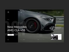 the new mercedes website has been designed to look like it is going down the road