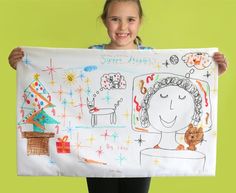 Draw your dreams on a pillowcase -- Fun kids art idea for kids! Child Life Specialist, Childrens Artwork, Ecole Art, Diy Projects For Kids, Sleepover Party, Camping Art, Child Life, Slumber Parties, Craft Activities For Kids