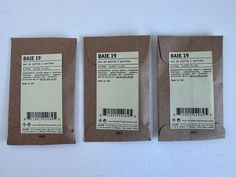 Le Labo BAIE 19 Eau de Parfum Fragrance Sample 3 X .75ml/.025oz ( Total 3 Packs ) Le Labo Discovery Set, Fragrance