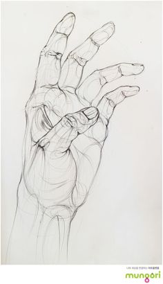 a drawing of a hand holding something in it's right hand with the middle finger extended