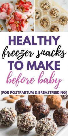 healthy freezer snacks to make before baby for postpartum and breastfeeding