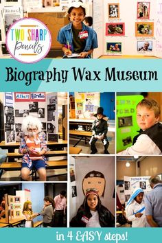 a collage of photos with the words, photography wax museum in 4 easy steps