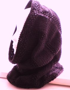 KNITTED COWL /hood PATTERN. $3.50, via Etsy. Handmade Knit Winter Patterns, Winter Knitting Pattern For One Size Fits Most, Hand Knitted Winter Yarn Patterns, Cozy Black Knitting Pattern, Winter Knitting Patterns With Yarn, Winter Knitting Patterns With Acrylic Yarn, Cozy Black Hand Knitted Pattern, Winter Hand Knitted Black Knitting Pattern, Winter Knitting Pattern In Black