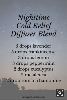 Oils For Colds, Oils For Sinus, Doterra Recipes, Essential Oils For Colds, Cold Relief