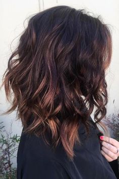 Facile-Coiffures-pour-moyen-épais-cheveux Lob Hairstyle, Hair Color And Cut, Fall Hair Color, Great Hair, Thick Hair, Brunette Hair Color, Fall Hair