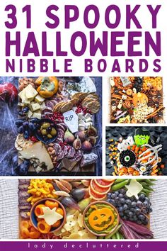 31 Spooky Halloween Nibble Boards Sweet And Savory Halloween Charcuterie Board, Scream Movie Charcuterie Board, Scarecuterie Board, Friday The 13th Charcuterie Board, Eyeball Charcuterie, Halloween Cheese Board Kids, Halloween Themed Charcuterie Board Ideas, Halloween Adult Appetizers, Halloween Charcutiere Board