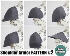 Pauldron Armor, Shoulder Pauldron, Comicon Cosplay, Papers Design, Armor Cosplay, Fantasy Pattern, Steampunk Stuff, Costume Armour, Female Armor