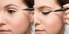 image Common Makeup Mistakes, Easy Winged Eyeliner, Eyeshadow For Green Eyes, Winged Eyeliner Tutorial, Hacks Every Girl Should Know, Simple Eyeliner, Looks Pinterest, Beauty Tricks, Hair Iron