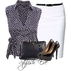 Random Pattern, Beautiful Dress Designs, Stylish Work Outfits, White Skirt, Work Wardrobe, Outfits Fashion