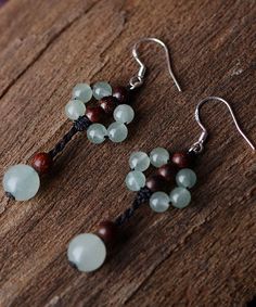 Lucky Earrings, Art Earrings, Jade Earrings, Beaded Drop Earrings, Classical Art, Jade Jewelry, Timeless Accessories, Beaded Dangle Earrings, Unique Lighting