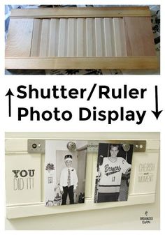 two pictures with the words shutterr / ruler photo display above them and below it