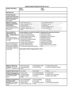 Behavior Intervention Plan Template Tier 1 Behavior Interventions, Pbis Tier 1 Interventions, Behavior Intervention Plan Template, Intervention Recording Sheet, Pbis Tier 2 Behavior Interventions, Middle School Behavior, Behavior Management Plan, Behavior Contract, Behavior Intervention Plan