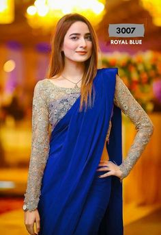 Bollywood Saree Party new Ethnic Wedding Indian Pakistani Designer silk sari #Handmade #saree Saree Jacket Designs, डिजाइनर कपड़े, Saree Jackets, Indian Sari Dress, Net Blouses, Sari Dress, Chanderi Silk Saree, Saree Blouse Patterns, Patiala Salwar