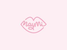 the word mayon written in pink ink on a light pink background with an outline of a lips