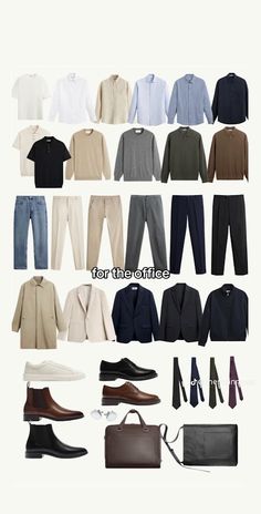 Mens Fashion Capsule, Capsule Wardrobe Men Office, Mens Closet Essentials, Men Capsule Wardrobe Business, Smart Casual Capsule Wardrobe Men, Dark Academia Capsule Wardrobe Men, Men Capsule Wardrobe 2023 Fall, Mens Capsule Wardrobe Business Casual, Old Money Wardrobe Essentials Men