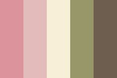 the color palette is pink, green and brown with some white in it's center