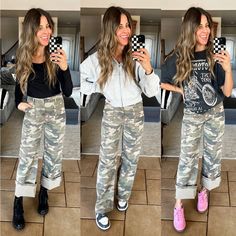 The best camo pants and they are only $18!!!! Grab them before they sell out. Comment OUTFIT to shop! . . . Walmart style, Walmart, outfits Walmart, Tryon, Walmart, favorites Walmart deals walmartfashion Walmart new arrivals Walmart, cargo pants no boundaries Walmart Follow my shop @happilynataliexo on the @shop.LTK app to shop this post and get my exclusive app-only content! #liketkit @shop.ltk https://liketk.it/4RDPg . . @walmart #walmartpartner #walmartfashion #walmartstyle #walmartou... How To Style Camo Pants Women, How To Style Camo Cargo Pants, Style Camo Cargo Pants, How To Wear Camo Pants, How To Style Camo Pants, Camo Pants Outfits, Cargo Pant Outfits, Style Camo Pants, Camo Pants Outfit