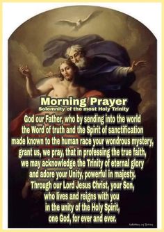 an image of jesus with the words morning prayer