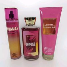 Bath And Body Works Bahamas Passionfruit and Banana Flower Shower Gel Mist Cream. Banana Flower, Flower Shower, Passion Fruit, Shower Gel, Bath And Body Works, Body Works, Body Wash, Bath And Body, Health And Beauty