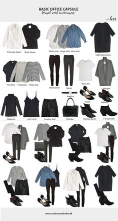 How to dress for different work environments. Minimalisticky Chic, Capsule Wardrobe Work, Fashion Capsule Wardrobe, Trendy Skirts, Clothes And Shoes, Capsule Outfits, Wardrobe Outfits, Fashion Capsule, Casual Work Outfits