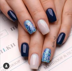 Sns Nails Colors, Glittery Nails, Fall Gel Nails, Square Nail Designs, Winter Nails Acrylic, Nail Design Ideas, Beautiful Nail Designs, Dipped Nails