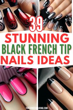 Elevate your style with sleek black French tips! Perfect for a modern twist on the classic French tip nails, these designs offer a bold and elegant look. Whether you’re going for a full black French tip manicure or just adding a subtle edge to your nail tips, these nail ideas are chic and sophisticated.