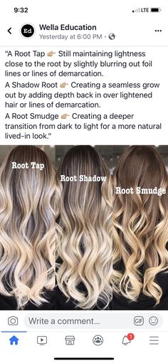 Highlight Grow Out, Full Foil With Shadow Root, Blonde Highlights On Dark Hair Shadow Root, Dark Shadow Root, Shadow Root Hair, Smudge Root, Grown Out Highlights, Shadow Roots Hair, Shadow Root Blonde