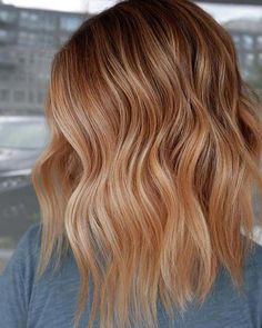 Strawberry Blonde Hair Color Ideas, Trendy We Fryzurach, Blond Balayage, Brunette Balayage, Curly Short, Blonde Hair Color Ideas, Balayage Blonde, Strawberry Blonde Hair