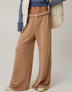 THE RUNDOWN: Over-the-top comfy AND ready to move. Cape Scarf, Boot Cut Leggings, Offline By Aerie, Bra Dress, Sports Skirts, Comfy Sweatshirt, Wide Leg Pant, Softest Sweater, Lace Bralette