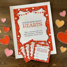 valentine's day card with hearts cut out on it