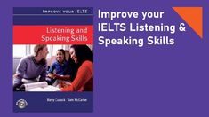 the cover of improve your ielts listening and speaking skills book with three people talking