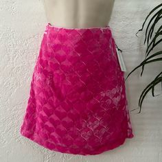 Beautiful Pink Skirt Heart Detailing Throughout Made With Velvet Like Material Lined Zipper Closure To The Back Secured With A Button Please See Pictures With Measurements Check Out The Video For A Closer Look! Tulle Crafts, Cupcakes And Cashmere, Pink Skirt, Pink Heart, Pink Ladies, Mini Skirt, Womens Skirt, Cashmere, Size 2