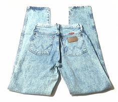 "Good vintage condition Acid Wash Wrangler Jeans High rise fit Loose thigh tapered ankle Size 3 Please review measurements to ensure a proper fit and do not rely on the tag for sizing Measurements Waist:13\" Rise:11\" Inseam:32.5\" Leg Opening:6.5\"" Sarah Jackson, Vintage Jean Shorts, Adidas Trefoil, Wrangler Jeans, Mens Denim Short, Clothing Labels, Acid Wash, Vintage Jeans, High Jeans