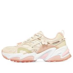 (WMNS) Skechers Stamina V2 896116-NTPK (SNKR/Low Top/Women's/Non-Slip/Dad Shoes/Shock-absorbing) Beige Mesh Sneakers For Spring, Spring Beige Mesh Sneakers, Athletic Girls, Dad Shoes, Stylish Sneakers, Dream Wardrobe, Wedge Heels, Fashion Ideas, Low Top