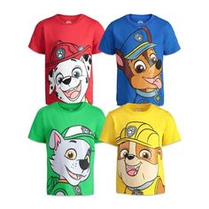 Get ready for a fun adventure in this adorable Paw Patrol Short Sleeve T-Shirt! Join Marshall, Chase, Rubble, Skye, Rocky, Zuma, Everest, and the rest of the rescue pups as they help solve problems around Adventure Bay with their pal Ryder. Always ready to help a friend, these mighty pups need your little helpers assistance to complete their mission, save the day, and bring a smile to the faces of those around them. Your child will love to wear this short sleeve graphic tee shirt featuring their Paw Patrol Party Supplies, Paw Patrol Marshall, Marshall Paw Patrol, Chase Paw Patrol, Paw Patrol Nickelodeon, Fun Adventure, Kids Clothes Boys, Solve Problems, Graphic Tee Shirt