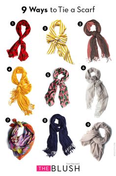 One of the simplest ways to tie a scarf, find a lightweight number, wrap it around your neck. Then, tie two knots and tighten.Grand Central Scarf Styling, The Nest, Blanket Scarf, Style Me Pretty