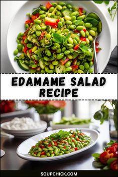 Edamame Salad Recipe Edamame Lentil Salad, Tuna Edamame Salad, Healthy Edamame Recipes, Easy Edamame Salad, Asian Fruit Salad, Edame Beans Recipes, Edemame Recipes Salad, Edemame Recipes Easy, Asian Christmas Food