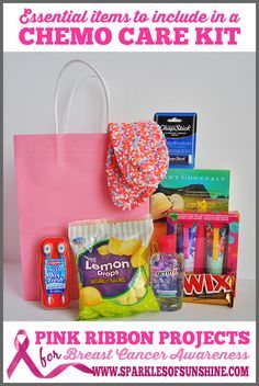 The perfect gift for a cancer fighting friend is a chemo care kit. What should you include in a chemo care kit? Find out at Sparkles of Sunshine! Kat Diy, Ribbon Projects, Blessing Bags