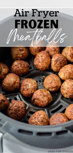 air fryer frozen meatballs in an air fryer