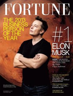 the front cover of fortune magazine featuring elon musk