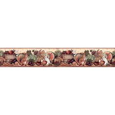 a wallpaper border with cats and pumpkins